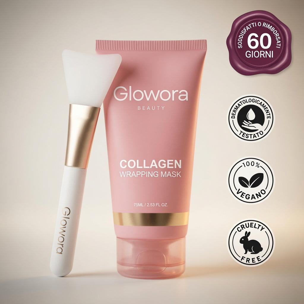 Maschera Avvolgente al Collagene – Glowora Beauty | Effetto Lifting Anti-Età 75ml